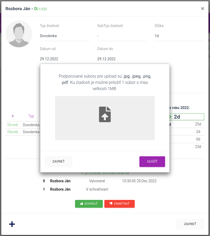 Schedy update 6.2.2. - prílohy k žiadostiam o pracovné voľno